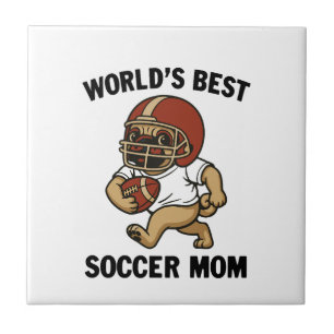 WORLD'S BEST SOCCER MOM - PUG PLAYER TILE