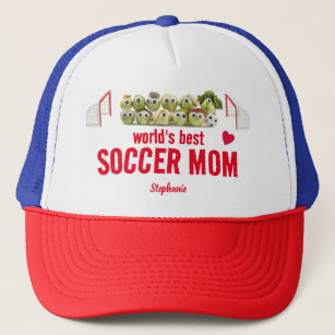 World's best soccer mum trendy funny trucker hat