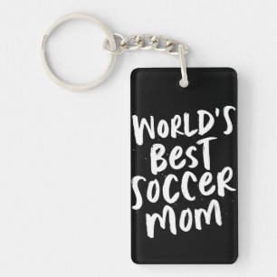 World's best soccer mum trendy photo key ring