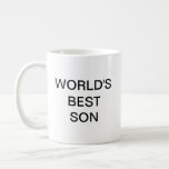 World's best son coffee mug<br><div class="desc">World's best son Coffee Mug</div>