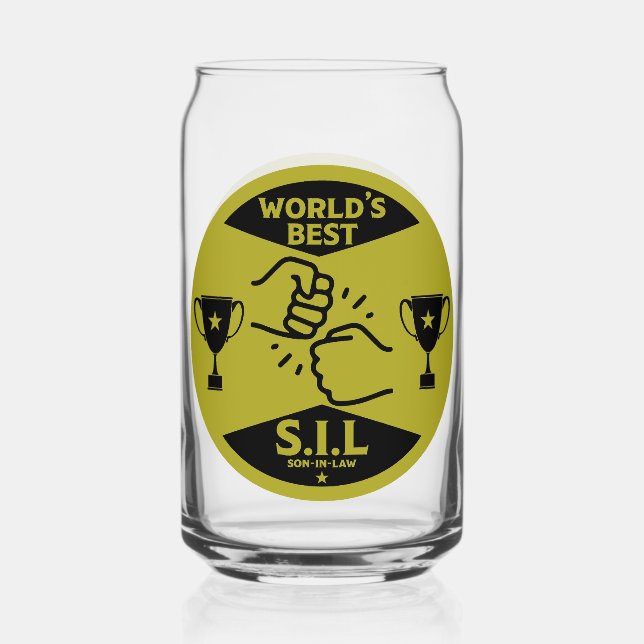 World's Best Son-In-Law Can Glass (Front)