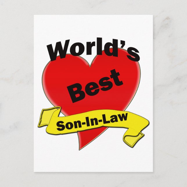 World's Best Son-In-Law Postcard (Front)