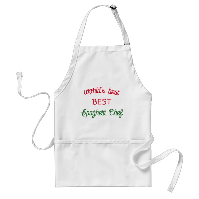 World's Best Spaghetti Chef   -  red white green Standard Apron (Front)
