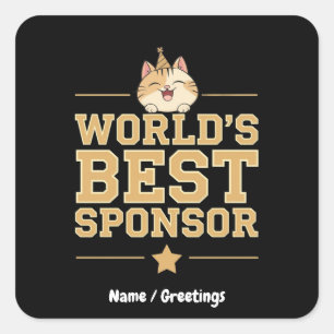 World's Best Sponsor Ever Food Bank Volunteers Square Sticker