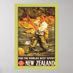 "World's Best Sport" - New Zealand Poster
