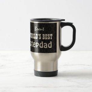World's Best STEPDAD Black Custom Gift V24B8D Travel Mug
