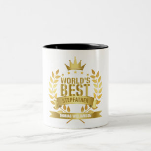 World's Best Stepfather Stepdad Bonus Dad Two-Tone Coffee Mug