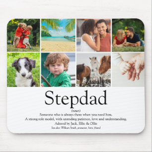 World's Best Stepfather Stepdad Definition 8 Photo Mouse Mat
