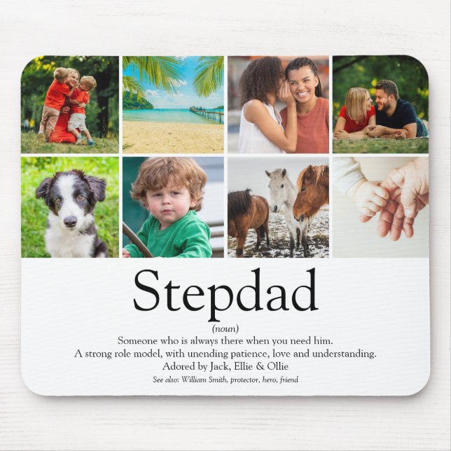 World's Best Stepfather Stepdad Definition 8 Photo Mouse Mat (Front)