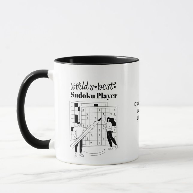 World's Best Sudoku Player Personalised  Mug (Left)