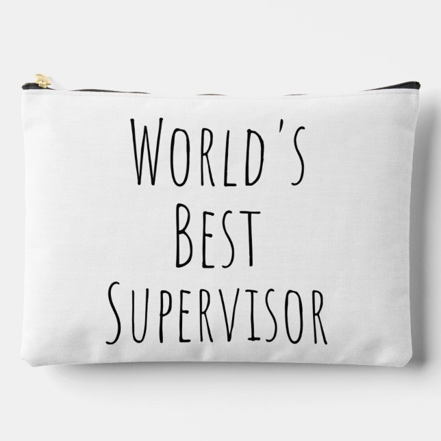 World's Best Supervisor Accessory Pouch (Front)