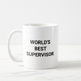Worlds Best Supervisor Funny Career Coworker Gift Coffee Mug