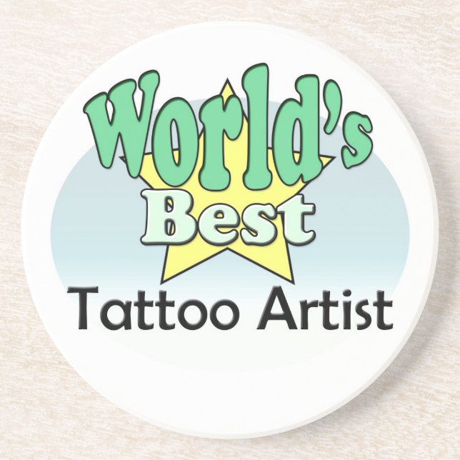 World's best Tattoo Artist Coaster (Front)