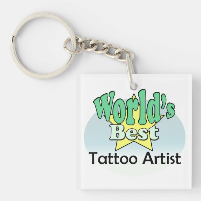 World's best Tattoo Artist Key Ring (Front)