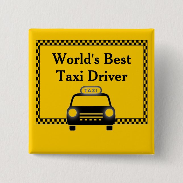 Worlds Best Taxi Driver Button (Front)