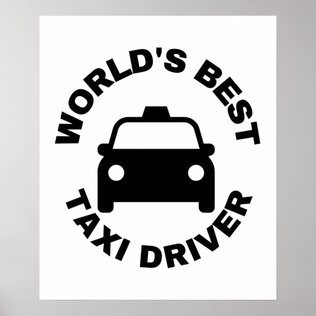 world's best taxi driver poster (Front)
