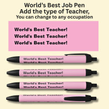 World's Best Teacher Add the type, or a Name, Pink