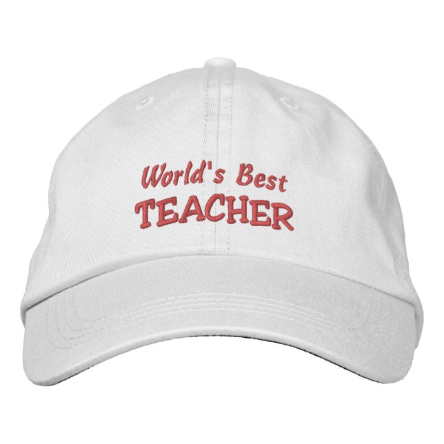 World's Best TEACHER-All Occasions Embroidered Hat (Front)