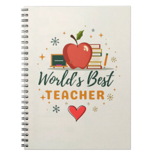 World's Best Teacher Appreciation Gift Notebook