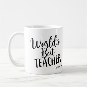 WORLD'S BEST TEACHER Birthday Personalised Custom Coffee Mug