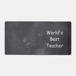 World's Best Teacher Chalkboard Class Decoration Desk Mat