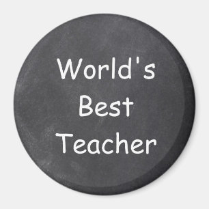 World's Best Teacher Chalkboard Design Gift Idea Magnet