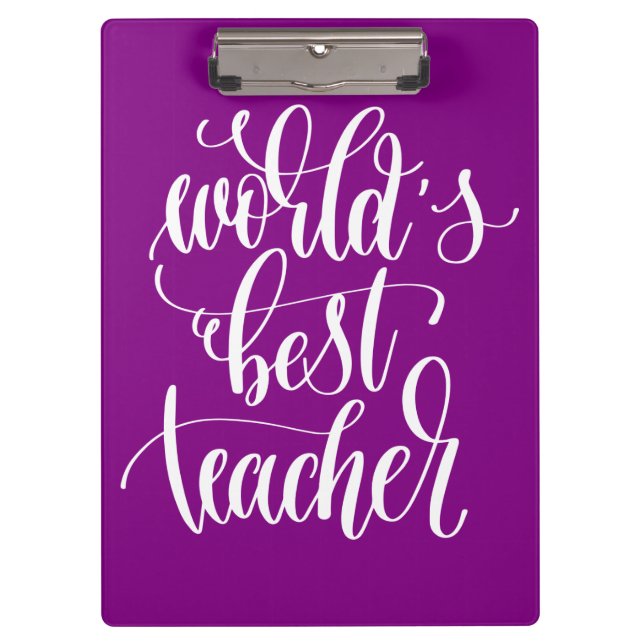 World's Best Teacher Clipboard (Front)