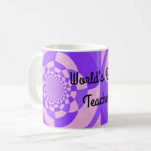 World's Best Teacher Fractal Design Coffee Mug