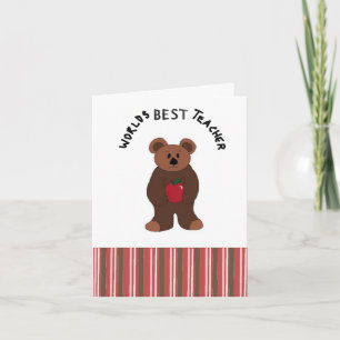 Worlds Best Teacher Holiday Card