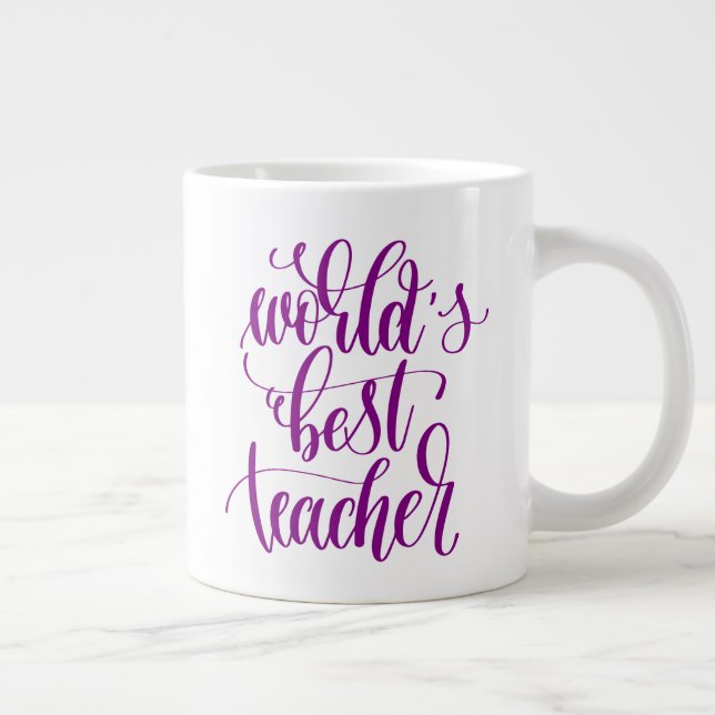 World's Best Teacher Large Coffee Mug (Right)