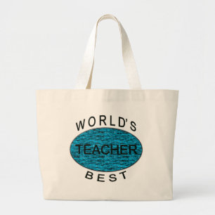 World's Best Teacher Large Tote Bag