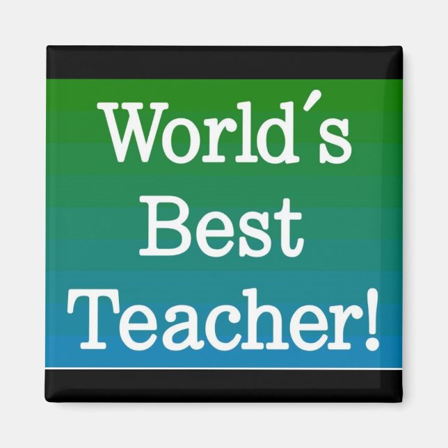 World's best teacher magnet (Front)