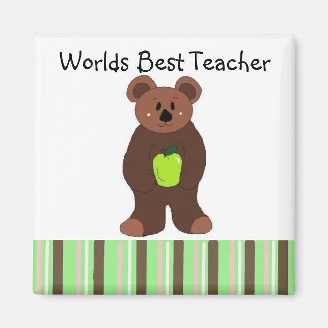 Worlds Best Teacher Magnet (Front)
