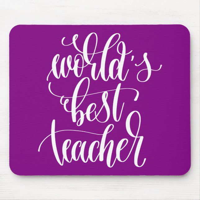 World's Best Teacher Mouse Mat (Front)