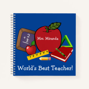 World's Best Teacher Personalise Notebook