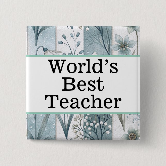 World's best teacher pin (Front)