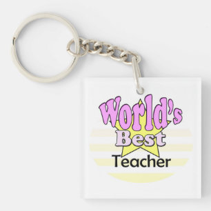 World's best Teacher (pink) Key Ring