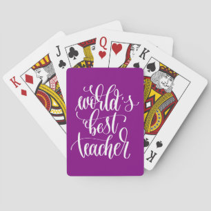 World's Best Teacher Playing Cards