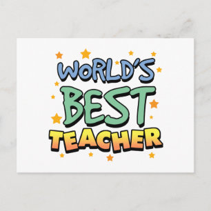 World's Best Teacher Postcard