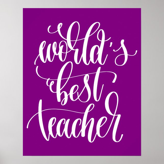 World's Best Teacher Poster (Front)