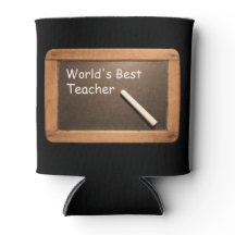 World's Best Teacher Rustic Vintage Can Cooler