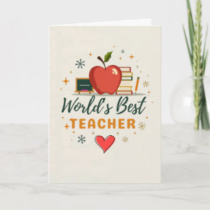 World's Best Teacher Thank You Gift Card