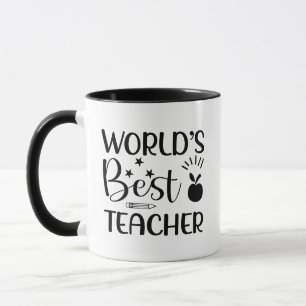 World's Best Teacher Wordart Mug