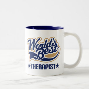 Worlds Best Therapist Two-Tone Coffee Mug