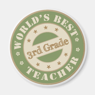 Worlds Best Third Grade Teacher Magnet