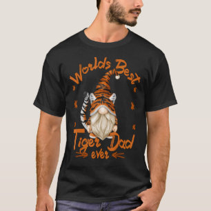 Worlds Best Tiger Dad Animal Print Gnome For Gran T-Shirt