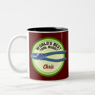 World's Best Tool Buddy Electrician Two-Tone Coffee Mug