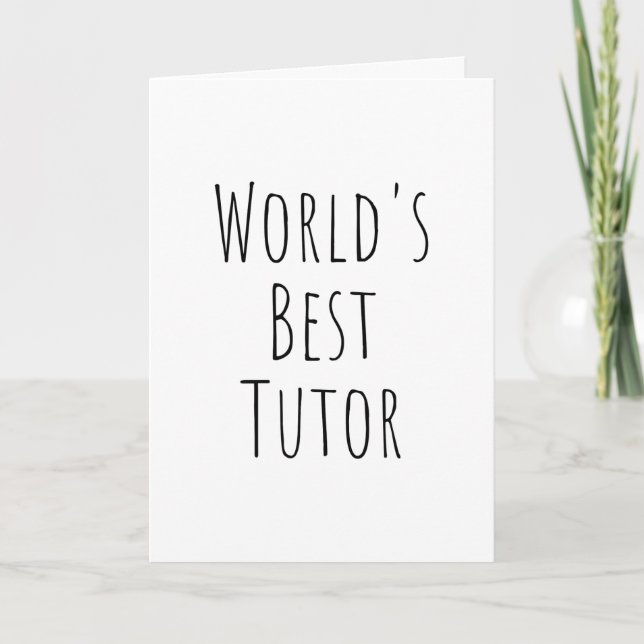 World's Best Tutor Thank You Card (Front)