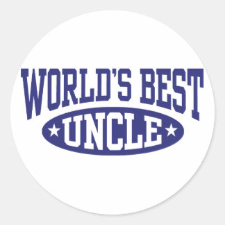 World's Best Uncle Classic Round Sticker