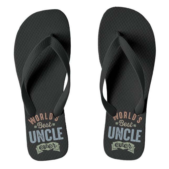 Worlds Best Uncle Flip Flops (Footbed)